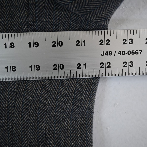 Paul Jones MediumR Blue Herringbone Wool Tweed Mens Blazer Jacket Sport Coat - Picture 7 of 12